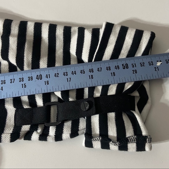 Kenneth Cole Dress Stripes Hidden Pockets Black Small - Picture 10 of 12